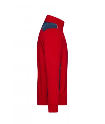Unisex Workwear Sweat Jacket - COLOR - Red/navy 8544