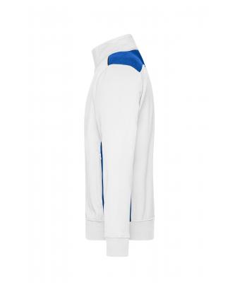 Unisex Workwear Sweat Jacket - COLOR - White/royal 8544