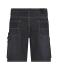 Unisexe Bermuda jeans de travail stretch Noir-denim 10523
