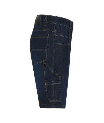 Unisex Workwear Stretch-Bermuda-Jeans Blauw-denim 10523