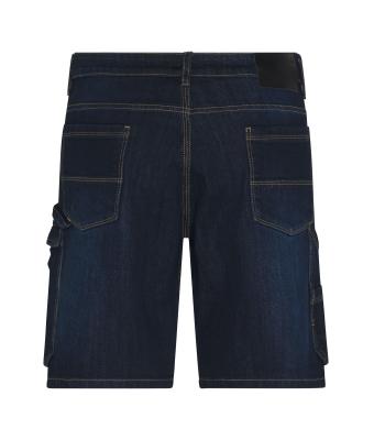 Unisex Workwear Stretch-Bermuda-Jeans Blauw-denim 10523