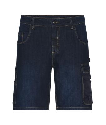 Unisex Workwear Stretch-Bermuda-Jeans Blauw-denim 10523