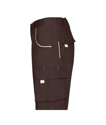 Unisexe Bermuda workwear - COLOR - Marron/pierre 8545