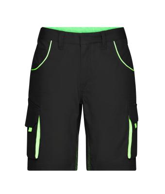 Unisexe Bermuda workwear - COLOR - Noir/vert-citron 8545