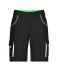 Unisexe Bermuda workwear - COLOR - Noir/vert-citron 8545
