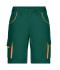 Unisex Workwear Bermudas - COLOR - Dongergroen/oranje 8545