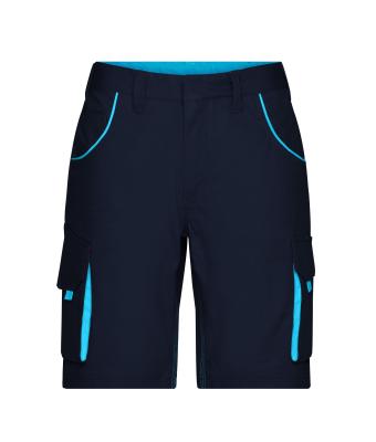 Unisex Workwear Bermudas - COLOR - Navy/turquoise 8545