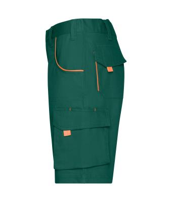 Unisex Workwear Bermudas - COLOR - Dongergroen/oranje 8545