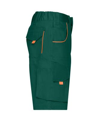 Unisex Workwear Bermudas - COLOR - Dongergroen/oranje 8545