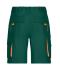 Unisex Workwear Bermudas - COLOR - Dark-green/orange 8545