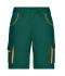 Unisex Workwear Bermudas - COLOR - Dark-green/orange 8545