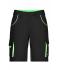 Unisex Workwear Bermudas - COLOR - Black/lime-green 8545
