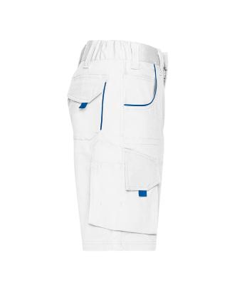 Unisex Workwear Bermudas - COLOR - Wit/royal 8545