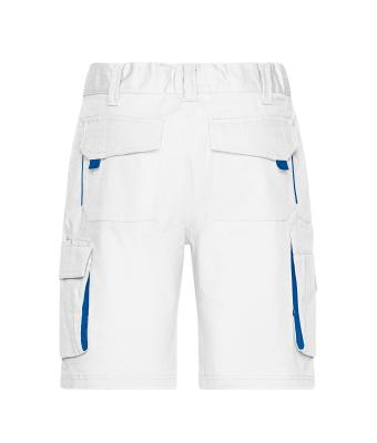 Unisex Workwear Bermudas - COLOR - Wit/royal 8545