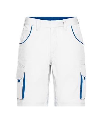 Unisex Workwear Bermudas - COLOR - Wit/royal 8545