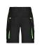 Unisex Workwear Bermudas - COLOR - Zwart/lime 8545