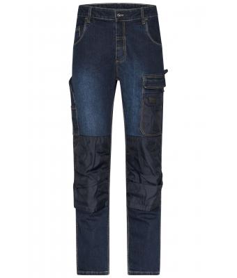 Unisexe Jeans de travail stretch Bleu-denim 8715