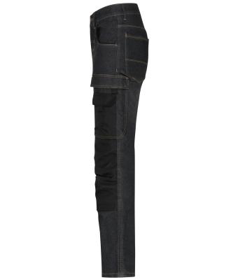 Unisex Workwear Stretch-Jeans Zwart-denim 8715