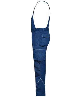 Unisex Workwear Pants with Bib - SOLID - Donkerroyal 8719