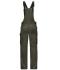 Unisex Workwear Pants with Bib - SOLID - Olijf 8719