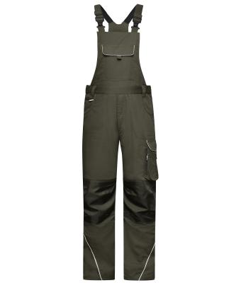 Unisex Workwear Pants with Bib - SOLID - Olijf 8719