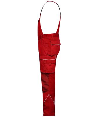Unisex Workwear Pants with Bib - SOLID - Rood 8719