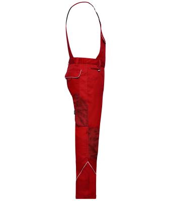 Unisex Workwear Pants with Bib - SOLID - Rood 8719