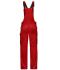Unisex Workwear Pants with Bib - SOLID - Rood 8719