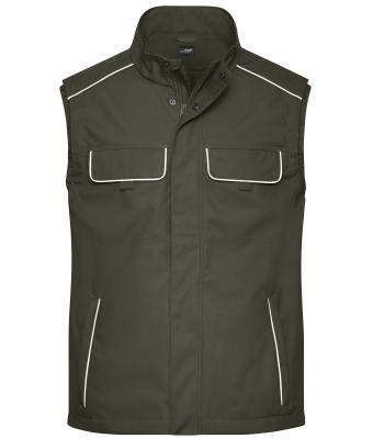 Unisex Workwear Softshell Light Vest - SOLID - Olijf 8721