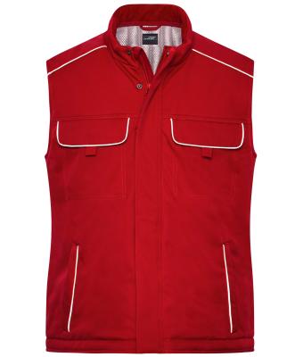 Unisex Workwear Softshell Padded Vest - SOLID - Red 8725