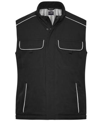 Unisex Workwear Softshell Padded Vest - SOLID - Black 8725