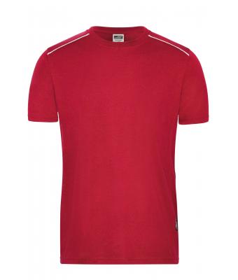 Herren Men's Workwear T-Shirt - SOLID -   OCS Blended Red 8712
