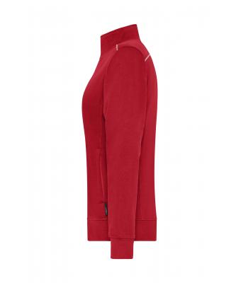Dames Ladies' Workwear Sweat Jacket - SOLID - Rood 8727