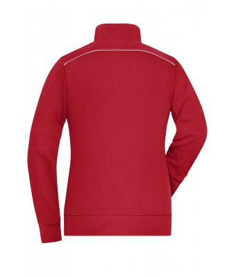 Dames Ladies' Workwear Sweat Jacket - SOLID - Rood 8727