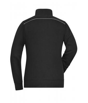 Dames Ladies' Workwear Sweat Jacket - SOLID - Zwart 8727