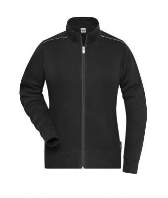 Dames Ladies' Workwear Sweat Jacket - SOLID - Zwart 8727