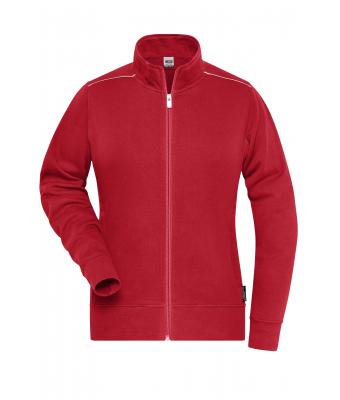 Femme Sweat de travail femme zippé - SOLID - Rouge 8727