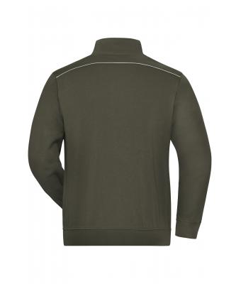 Unisexe Sweat de travail zippé - SOLID - Olive 8728