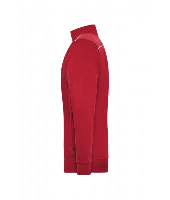 Unisexe Sweat de travail zippé - SOLID - Rouge 8728