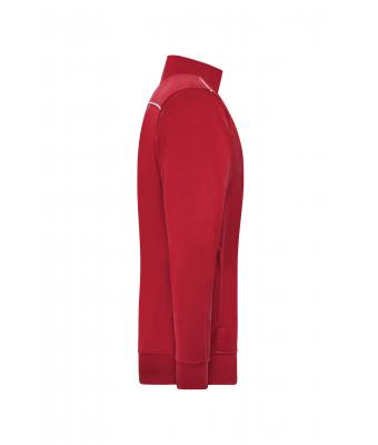 Unisexe Sweat de travail zippé - SOLID - Rouge 8728