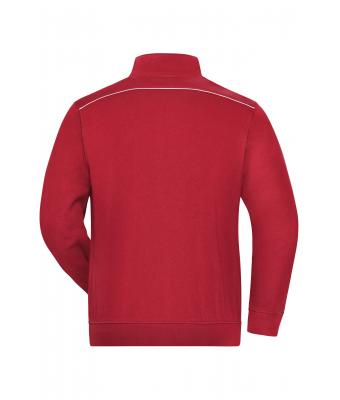 Unisexe Sweat de travail zippé - SOLID - Rouge 8728