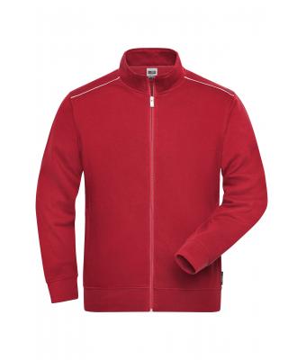 Unisexe Sweat de travail zippé - SOLID - Rouge 8728