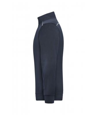 Unisexe Sweat de travail demi-zippé - SOLID - Marine 8733