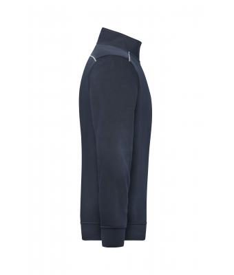Unisexe Sweat de travail demi-zippé - SOLID - Marine 8733