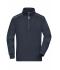 Unisexe Sweat de travail demi-zippé - SOLID - Marine 8733