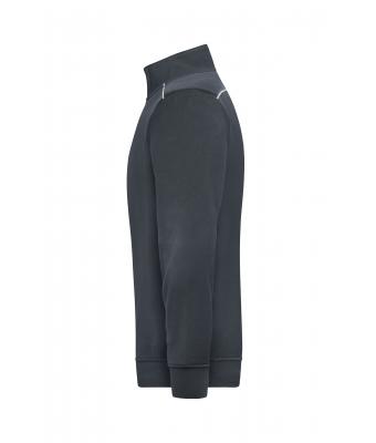 Unisexe Sweat de travail demi-zippé - SOLID - Carbone 8733