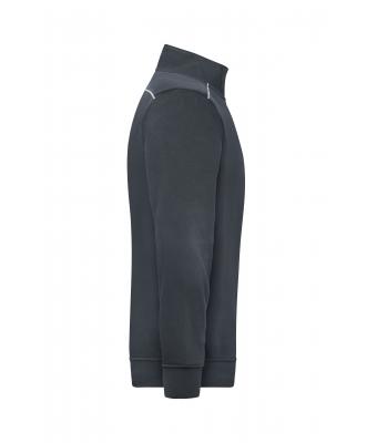 Unisexe Sweat de travail demi-zippé - SOLID - Carbone 8733