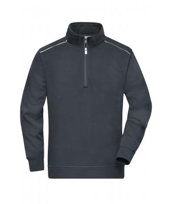 Unisexe Sweat de travail demi-zippé - SOLID - Carbone 8733