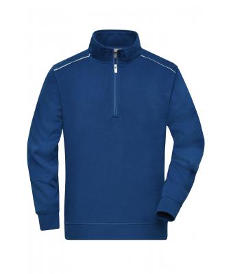 Unisex Workwear Half-Zip Sweat - SOLID - Donkerroyal 8733