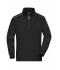 Unisex Workwear Half-Zip Sweat - SOLID - Zwart 8733